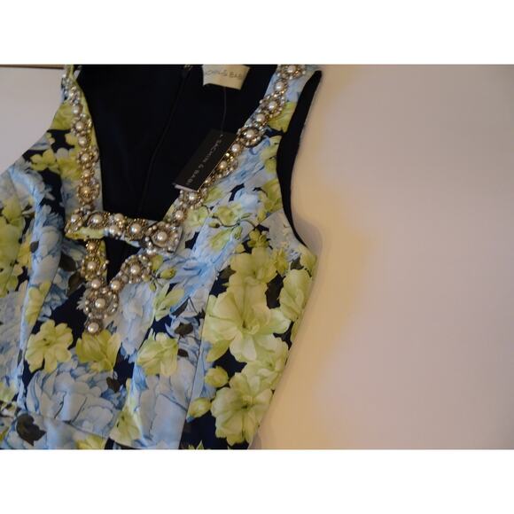 Sachin & Babi Millie Pearl Garden Club Floral Print V Neck Midi Dress NWT 850 S - Picture 9 of 12